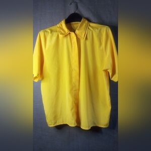 Yellow double collared blouse